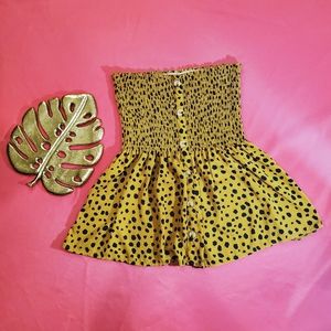 Cheetah Peplum Tube Top 🐆